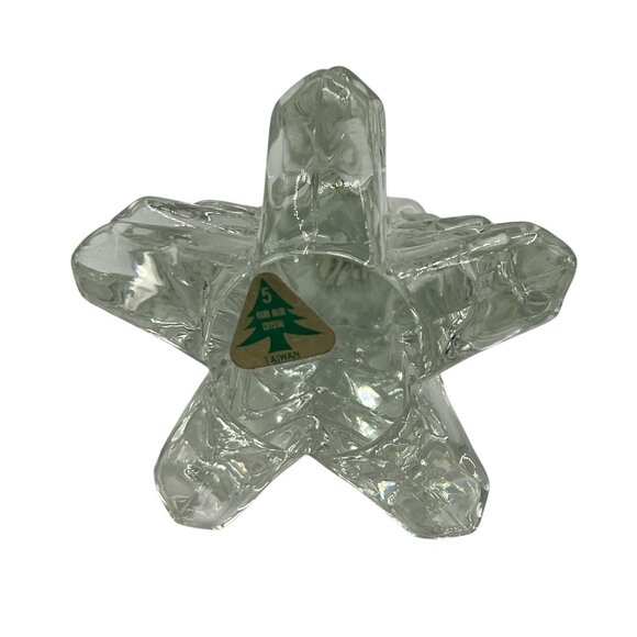 Vintage Handcrafted Crystal Christmas Tree Figurine 5" Holiday Decor Taiwan Made - Picture 2 of 10